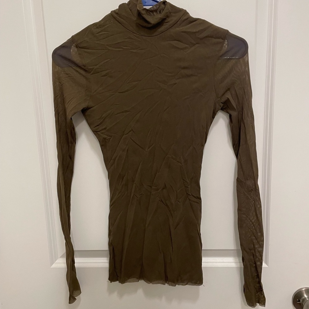 Arden B Olive Knit Top